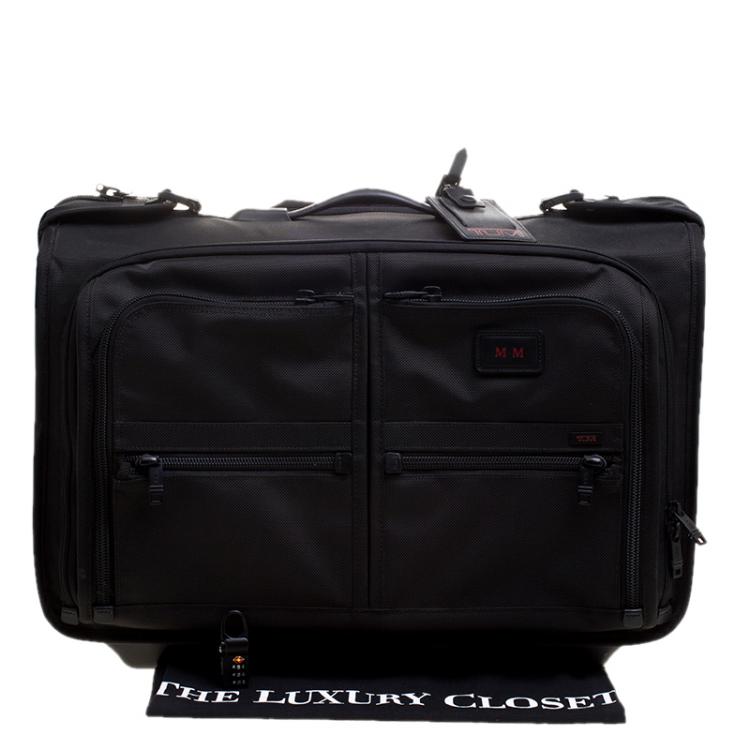 Pre Owned Tumi Black Ballistic Nylon 2 Wheeled Carry-on Alpha Garment Bag