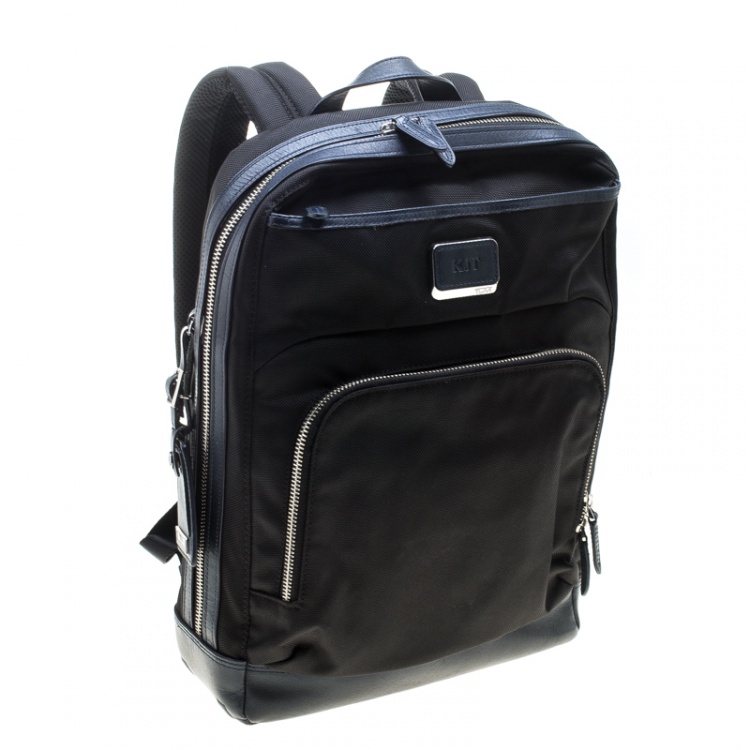 Pre Owned TUMI Balck/Dark Blue Nylon and Leather Global Limited Edition Backpack