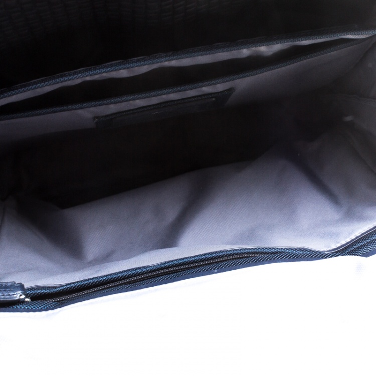 Pre Owned TUMI Balck/Dark Blue Nylon and Leather Global Limited Edition Backpack