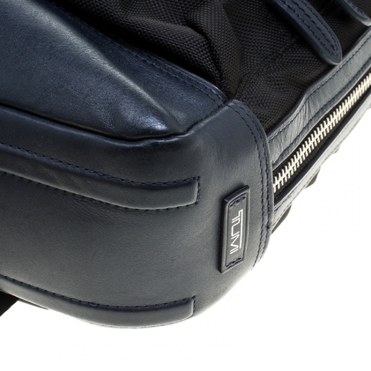 Pre Owned TUMI Balck/Dark Blue Nylon and Leather Global Limited Edition Backpack
