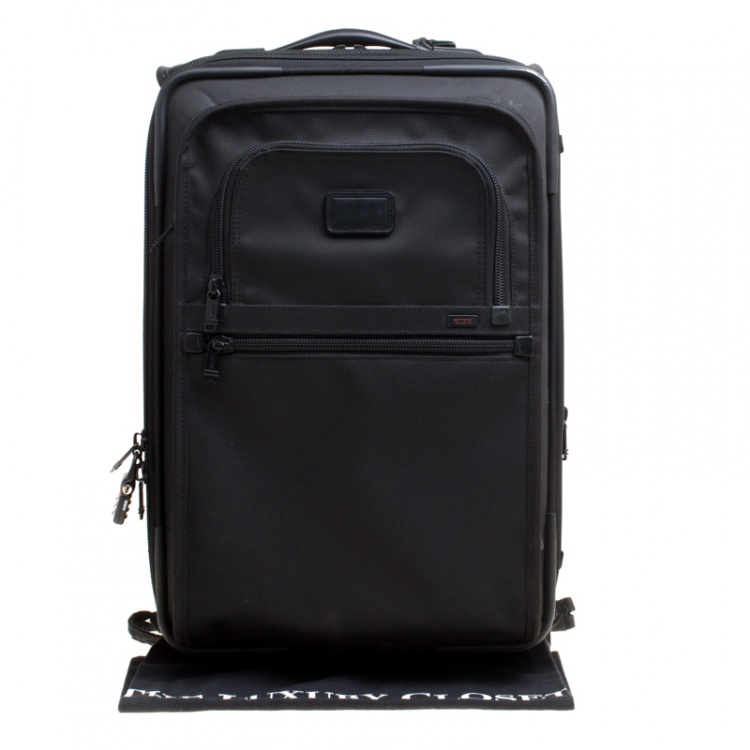 Pre Owned Tumi Black Nylon 2 Wheeled Expandable Carry on Luggage Bag