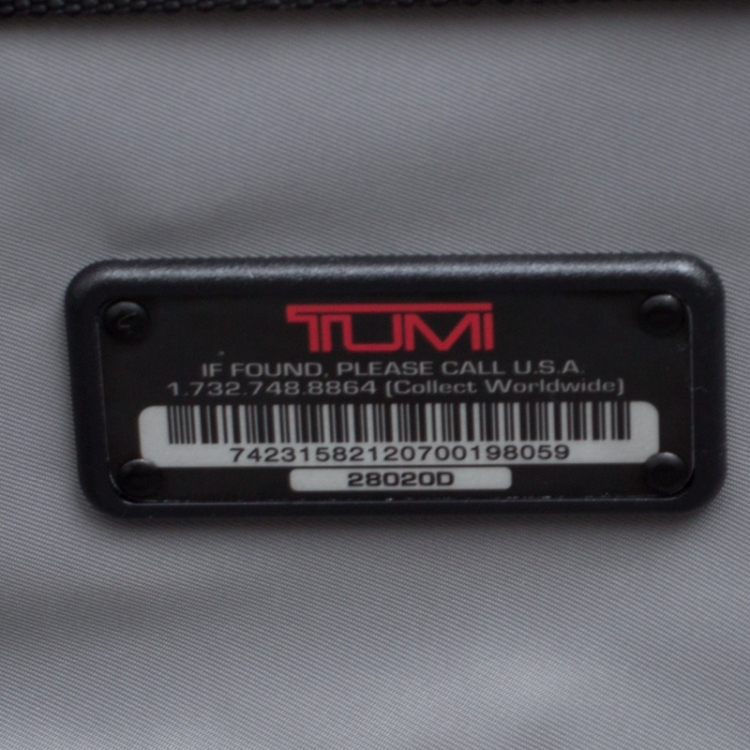 Pre Owned Tumi Grey Graphic Print Polycarbonate Carry On Luggage 50