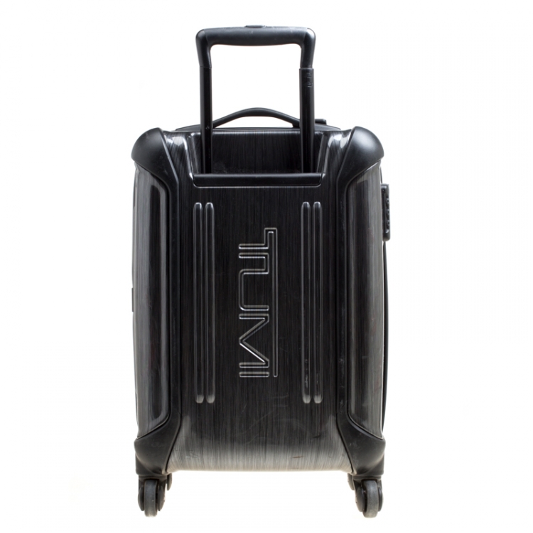 Pre Owned Tumi Grey Graphic Print Polycarbonate Carry On Luggage 50