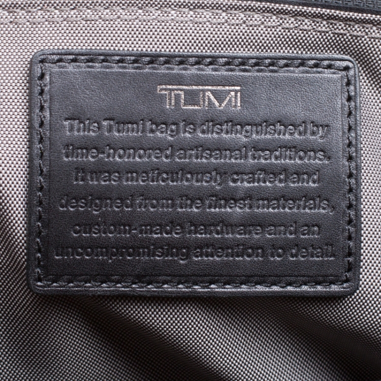 Pre Owned TUMI Black Leather Ticon Slim Flap Briefcase
