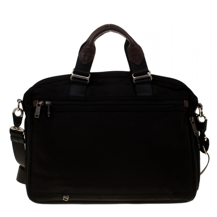 Pre Owned Tumi Black Nylon Briefcase Bag