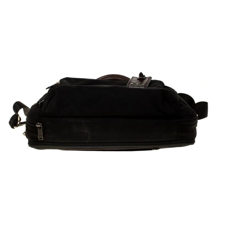 Pre Owned Tumi Black Nylon Briefcase Bag