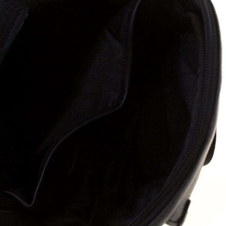 Pre Owned Tumi Black Leather Murano Sling Backpack