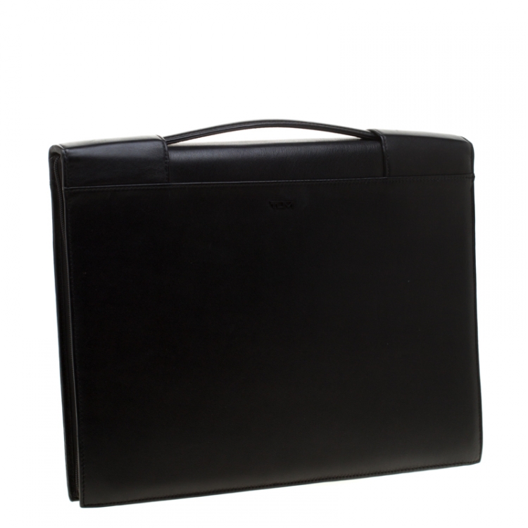 Pre Owned Tumi Black Leather Organizer Case