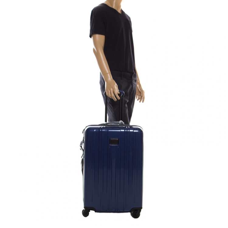 Pre Owned TUMI Blue/Black Plastic Rollenkoffer Packing Case Trolley 