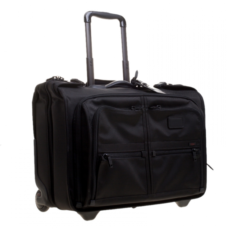 Pre Owned Tumi Black Nylon Alpha Wheeled Carry On Garment Bag