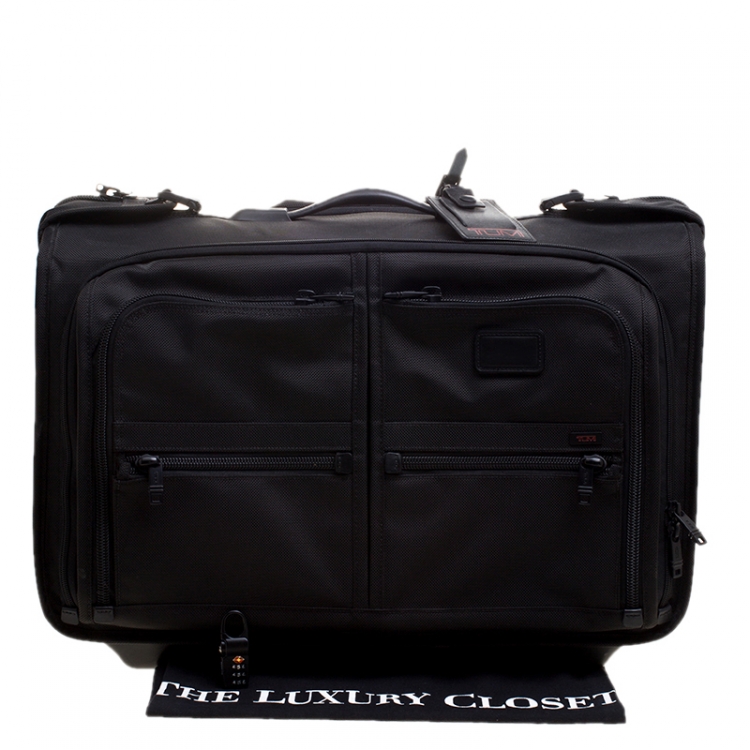 Pre Owned Tumi Black Nylon Alpha Wheeled Carry On Garment Bag
