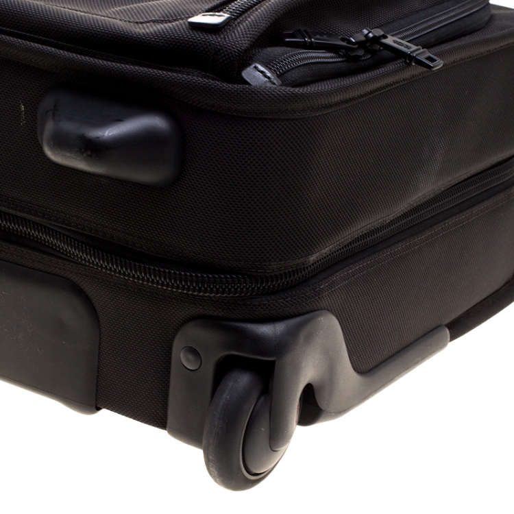 Pre Owned Tumi Black Nylon Alpha Wheeled Carry On Garment Bag