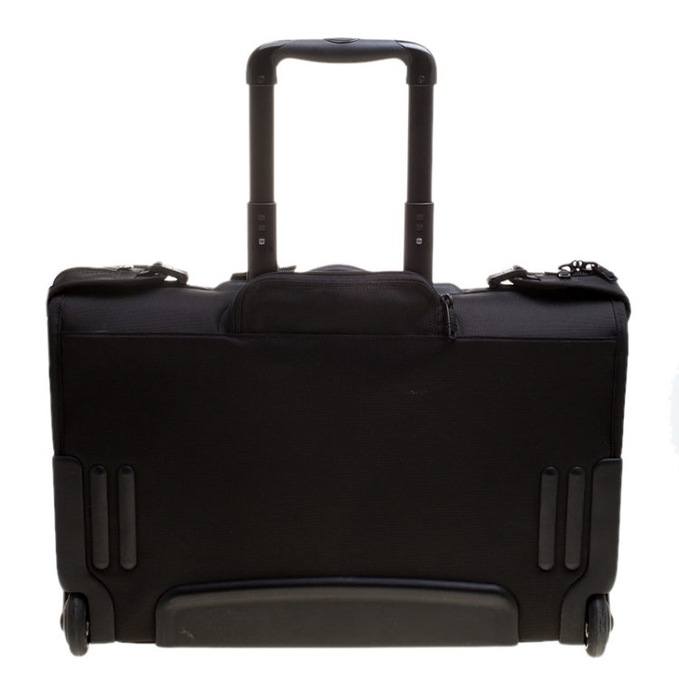 Pre Owned Tumi Black Nylon Alpha Wheeled Carry On Garment Bag