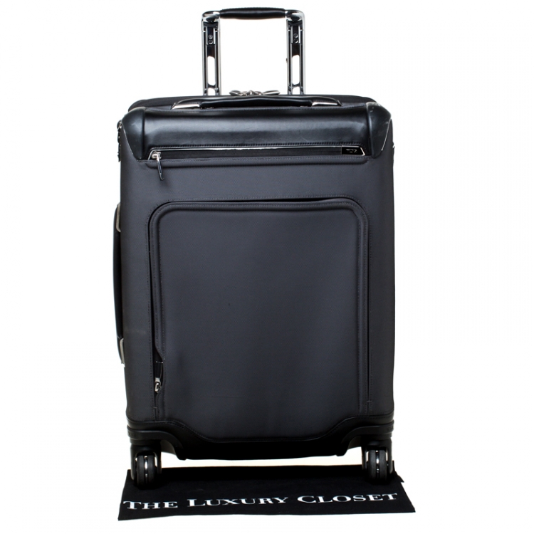Pre Owned Tumi Grey Nylon Expandable Aden Fortnight Trip 31 Luggage