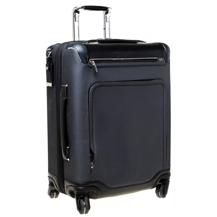 Pre Owned Tumi Grey Nylon Expandable Aden Fortnight Trip 31 Luggage