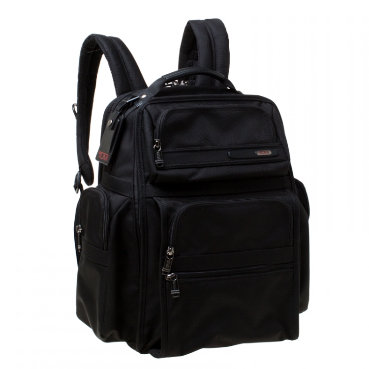 Pre Owned Tumi Black Nylon Expandable Backpack 