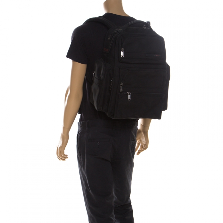 Pre Owned Tumi Black Nylon Expandable Backpack 