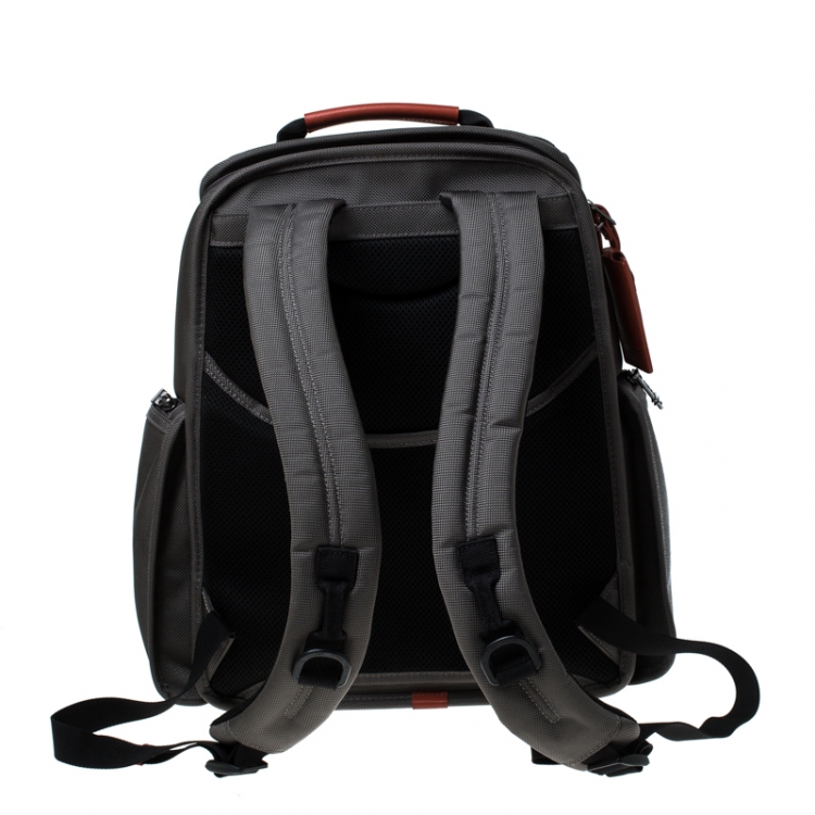 Pre Owned Tumi Dark Grey Nylon Compact Backpack 