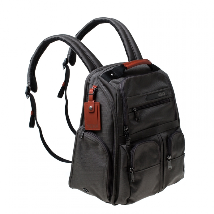 Pre Owned Tumi Dark Grey Nylon Compact Backpack 