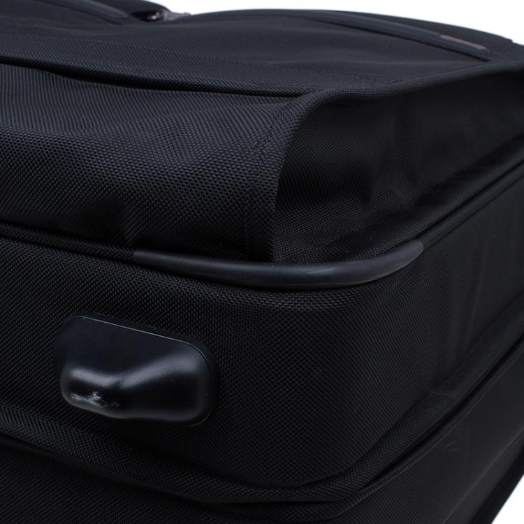 Pre Owned Tumi Black Ballistic Nylon Long Wheeled Garment Bag