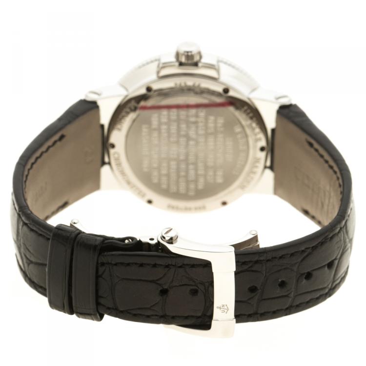Pre Owned Ulysse Nardin Black Stainless Steel Maxi Marine Automatic Men's Wristwatch 41 mm