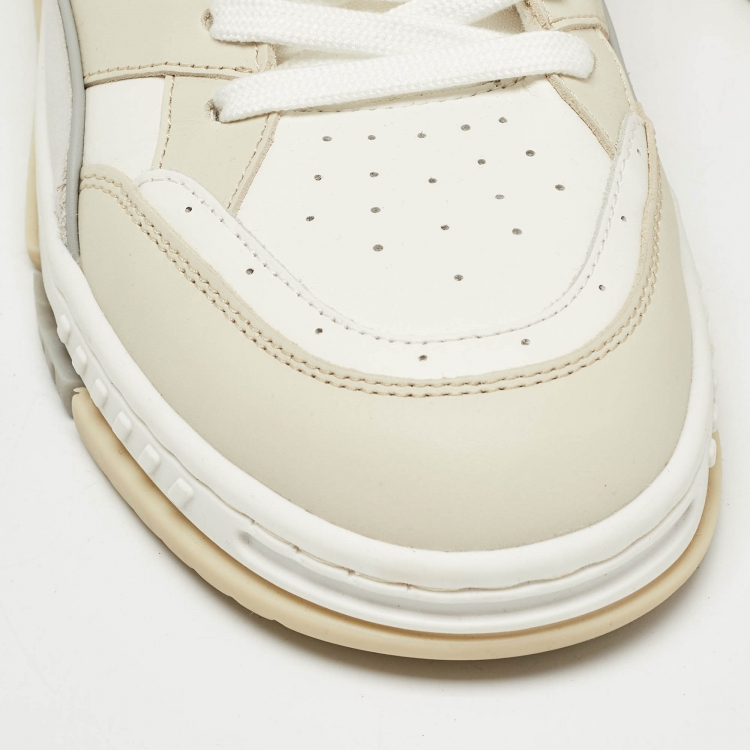 Pre Owned Axel Arigato White/Cream Leather Low Top Sneakers Size 41