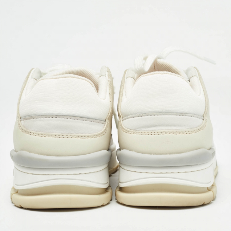 Pre Owned Axel Arigato White/Cream Leather Low Top Sneakers Size 41