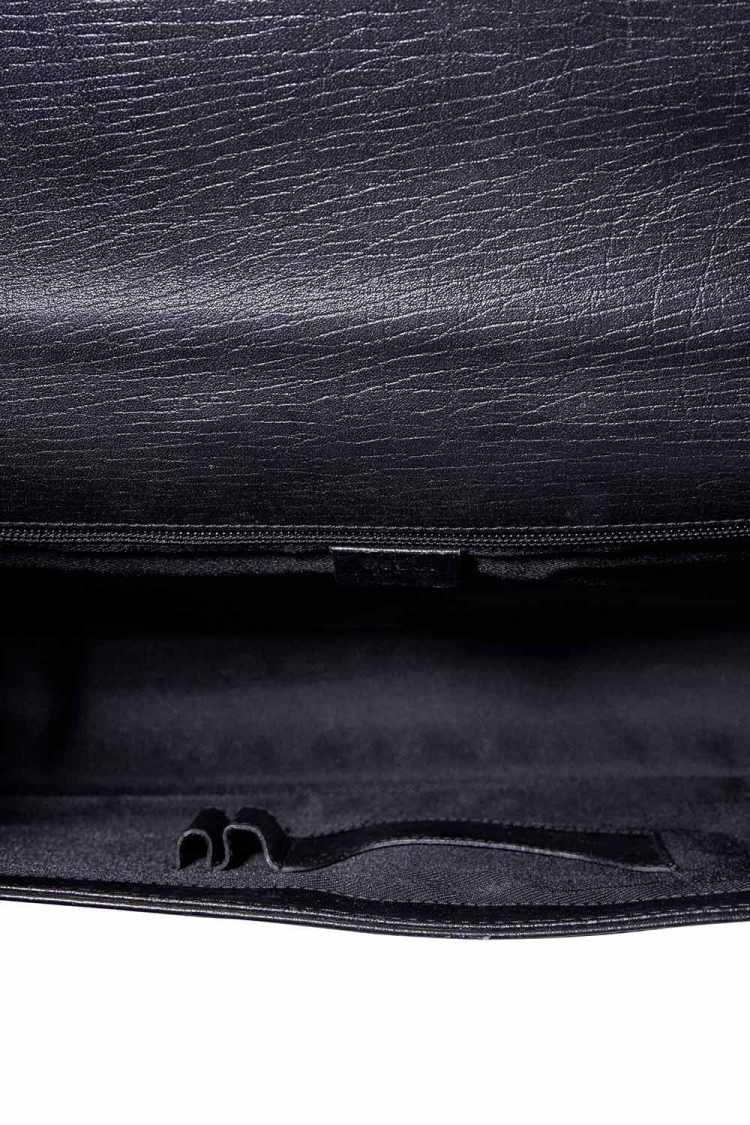 Pre Owned Gucci Black Leather Code Lock Briefcase