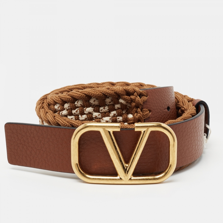 Valentino Leather Brown Belts for Men for sale