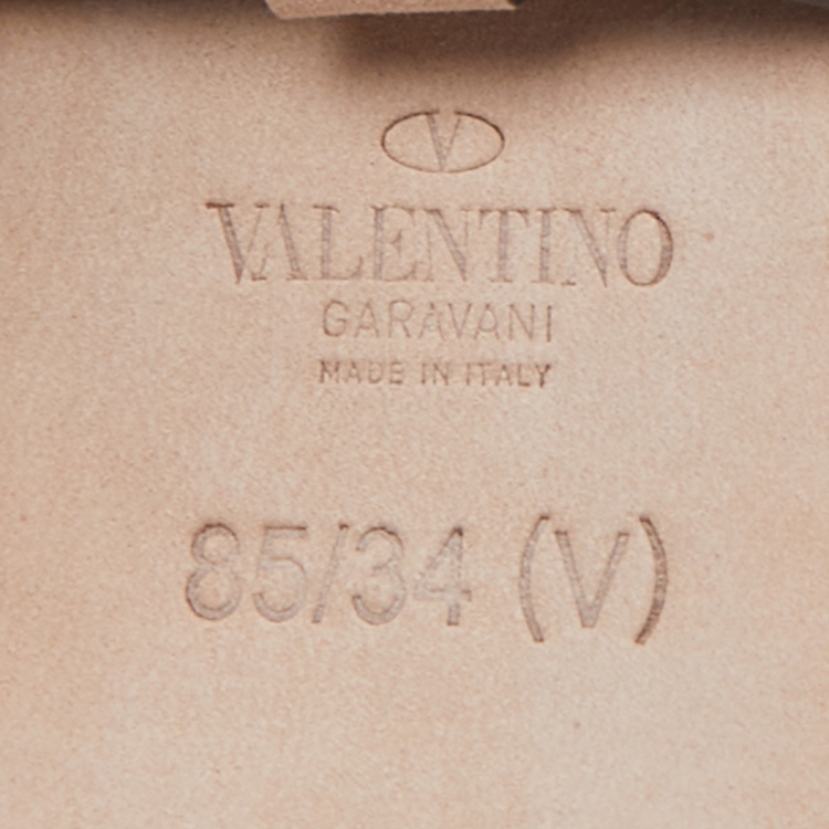 Pre Owned Valentino Black Leather Buckle Belt 85CM