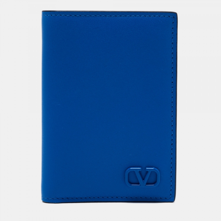 Valentino Blue Leather VLOGO Card Case Valentino | The Luxury Closet