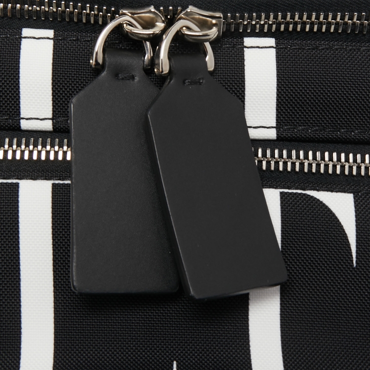 Pre Owned Valentino Black Nylon VLTN Times Belt Bag
