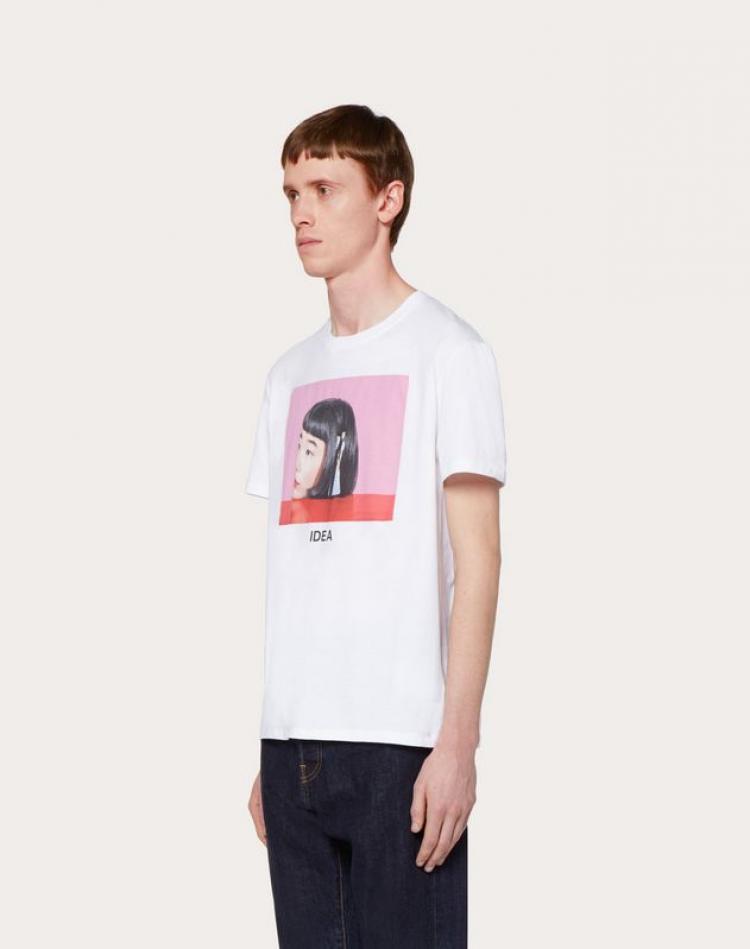 Pre Owned Valentino White Cotton Izumi Miyazaki Crew Neck T Shirt XL