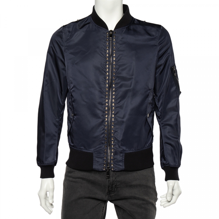 ブルゾン Valentino Garavani Midnight Blue Nylon Jacket Valentino Garavani Midnight Blue Nylon Jacket | italist
