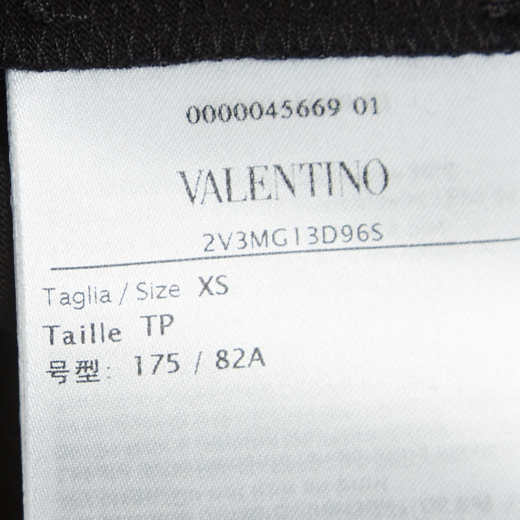 Pre Owned Valentino Black Logo Print Cotton T-Shirt XS