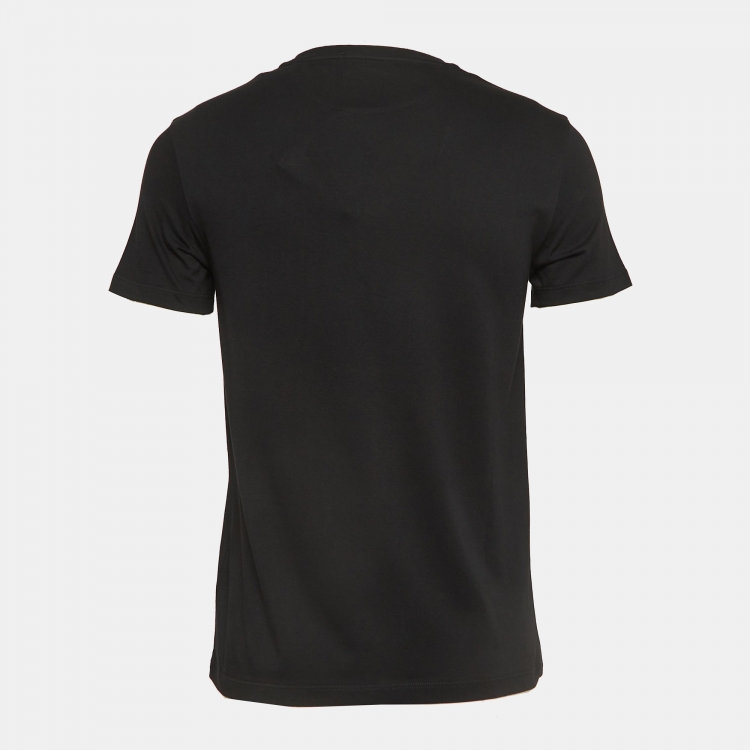 Pre Owned Valentino Black Logo Print Cotton T-Shirt XS