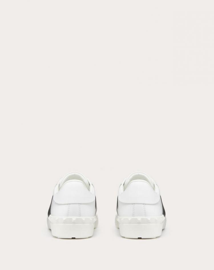 Pre Owned Valentino Two Tone Leather Open Sneakers Size 42
