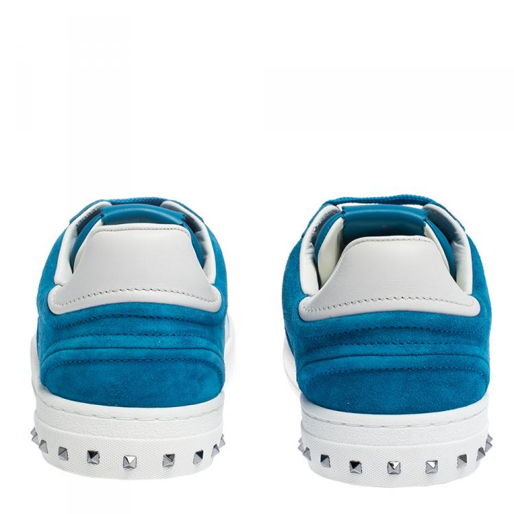 Pre Owned Valentino Two Tone Suede and Leather Flycrew Slip On Sneakers Size 43