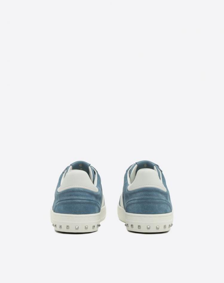 Pre Owned Valentino Two Tone Suede and Leather Flycrew Slip On Sneakers Size 44