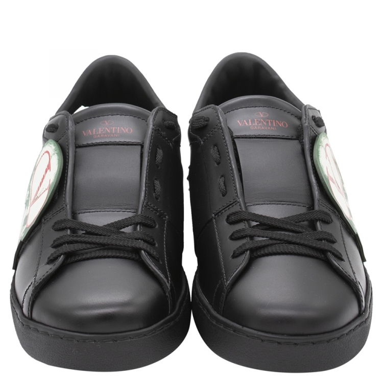 Valentino Black Leather Undercover Jun Takahashi Open Sneakers