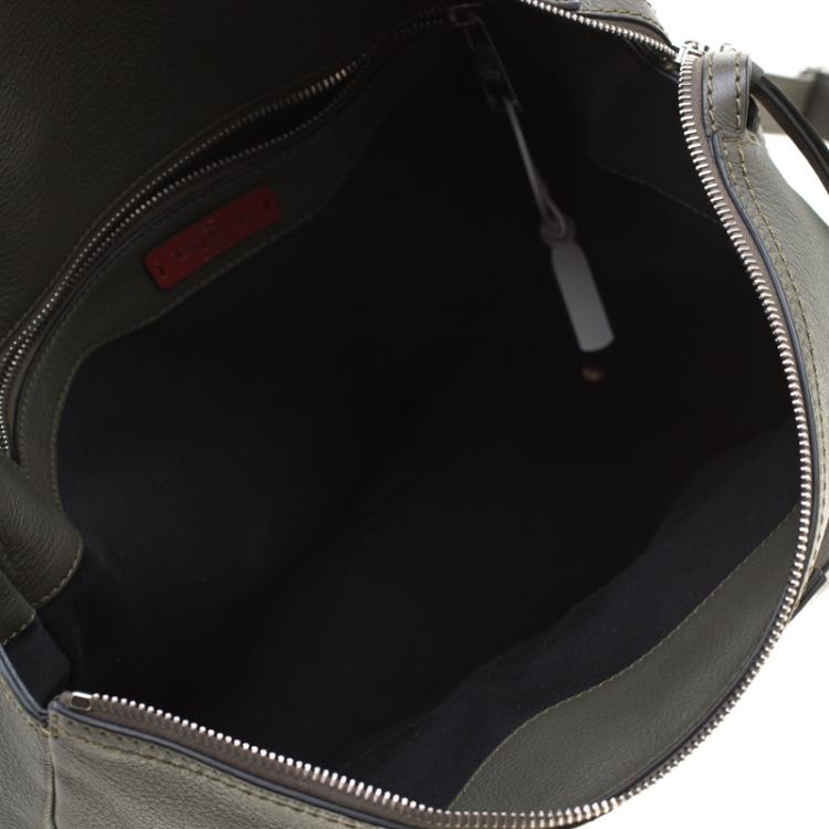 Pre Owned Valentino Olive Leather Traveller Backpack