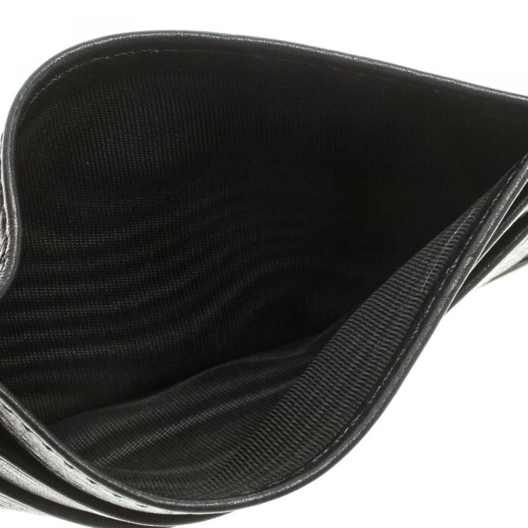 Pre Owned Valentino Black Leather Card Holder 