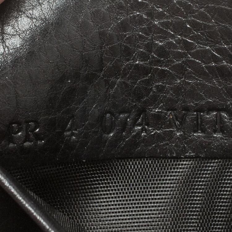 Pre Owned Valentino Black Leather Card Holder 