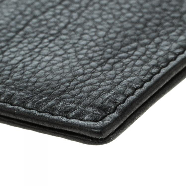 Pre Owned Valentino Black Leather Card Holder 
