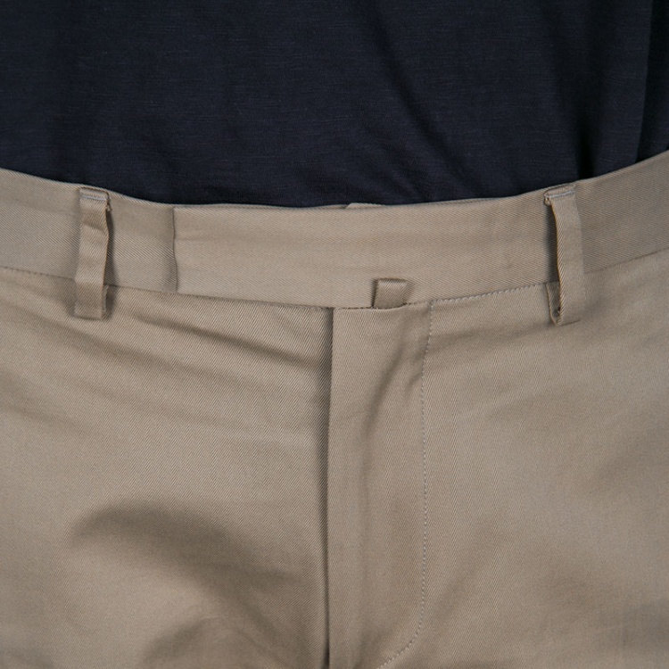 Pre Owned Valentino 21. Khaki Cotton Rockstud Straight Fit Untitled Pants S