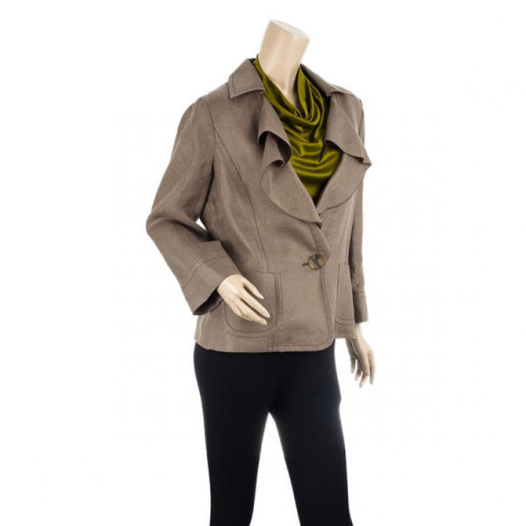 Pre Owned Valentino Front Ruffle Jacket L