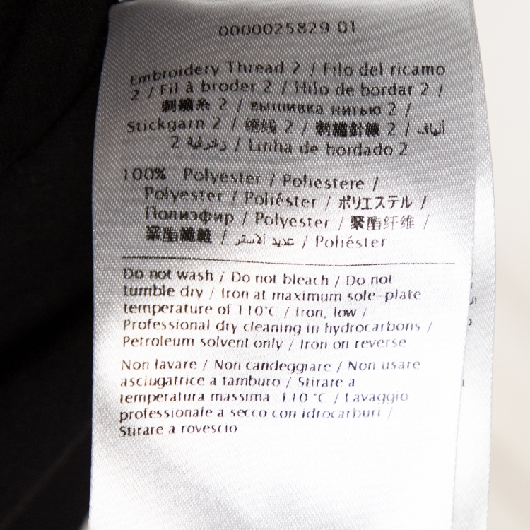 Pre Owned Valentino Black Cotton Charm Bead Embellished T Shirt M