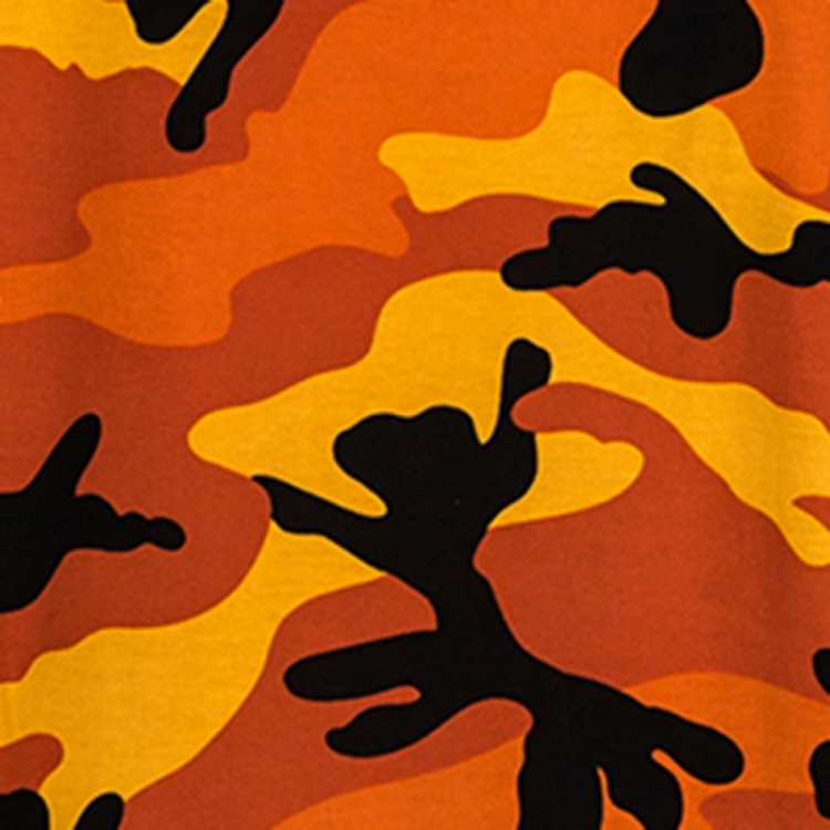Pre Owned Valentino Orange Cotton Camouflage Print T Shirt M 