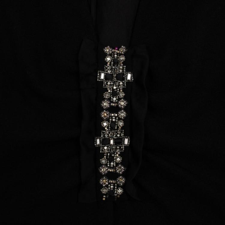 Pre Owned Valentino Front Embellished Jacket S