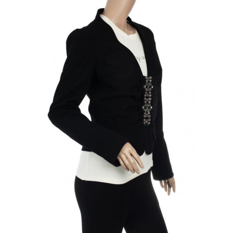 Pre Owned Valentino Front Embellished Jacket S